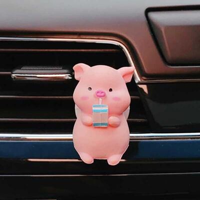 1 set osvježivača zraka za automobil Slatka kopča za aromaterapiju u obliku svinje Lako se instalira Izlazni raspršivač mirisa za darove