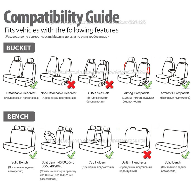 Pilns komplekts automašīnas sēdekļu pārvalki, priekšējais un aizmugurējais sadalītais sēdekļa aizsargs, universāls piemērots automašīnai/apvidus auto, Seat Ibiza priekš Peugeot 406 priekš Citroen C5