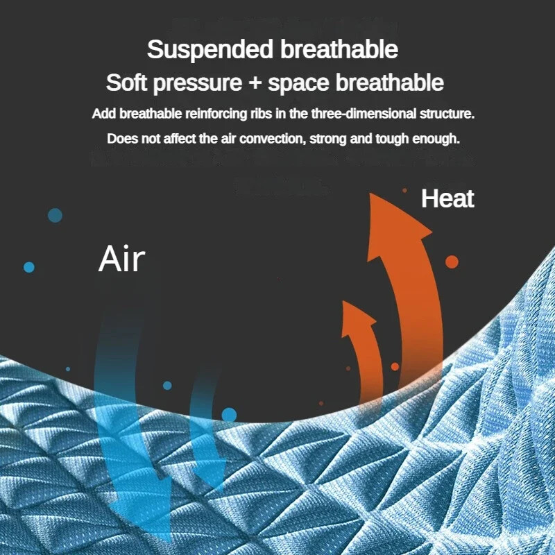 Husă pentru scaun auto, 3D, respirabilă, pernă de vară rezistentă la transpirație, design convex pentru disiparea căldurii, covoraș pentru scaun auto universal