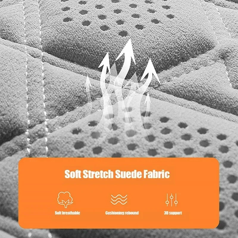 Mīksts zamšādas automašīnas sēdekļa pārvalks Universāls vadītāja sēdekļa atbalsta spilvens, elpojošs pretslīdes aizsargpaklājs Automašīnas salona piederumi