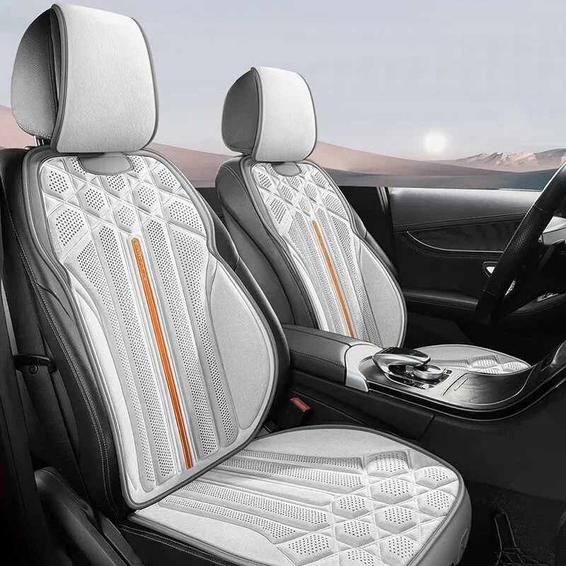 Mīksts zamšādas automašīnas sēdekļa pārvalks Universāls vadītāja sēdekļa atbalsta spilvens, elpojošs pretslīdes aizsargpaklājs Automašīnas salona piederumi