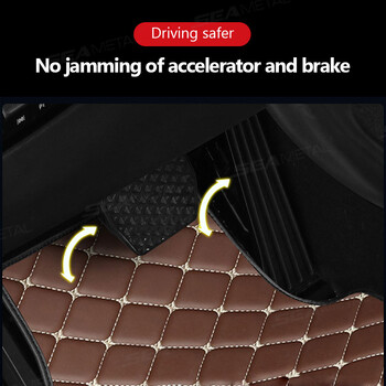 BLALION Πατάκια αυτοκινήτου 4 τμχ Universal PU αδιάβροχο Auto Foot Pad Protector Μοκέτα Μπροστινό και Πίσω Σετ Πατάκια Αξεσουάρ εσωτερικού χώρου