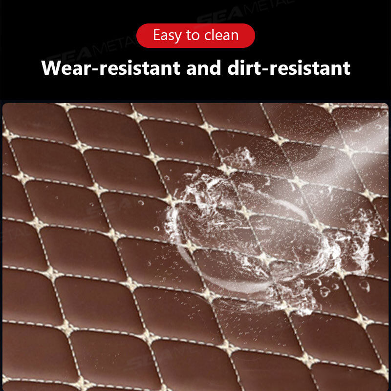 BLALION Covorașe de podea pentru mașină, 4 bucăți, universal, PU, impermeabil, pentru protecția piciorului pentru auto, covor Set covorașe față și spate Accesorii interioare