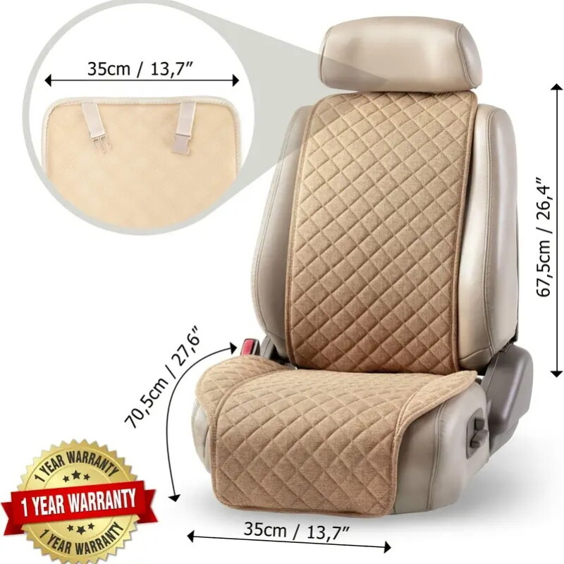 Navlaka za autosjedalicu Lanena zaštita za prednje sjedalo automobila Lanena podloga za jastuke za sjedala Univerzalni interijer automobila Kamion Suv Van Auto presvlake