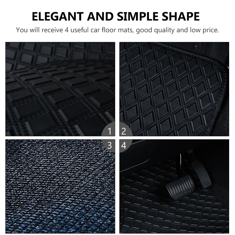 Automobil Tepih Unutrašnjost Podne prostirke Prednji i stražnji Tepisi Podloga za vozila Auto Presvlake Potrepštine Tepisi Područje