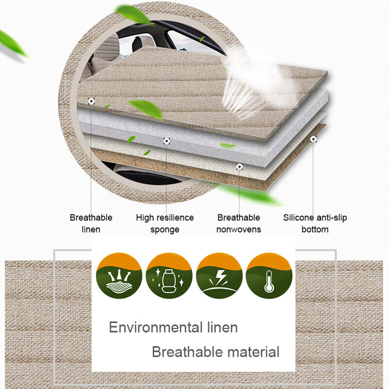 1 bucată O SHI pernă scaun auto lenjerie/pernă respirabilă husă scaun auto se potrivește cu cele mai multe auto, camioane, huse interioare pentru mașini Protejează scaunul din față