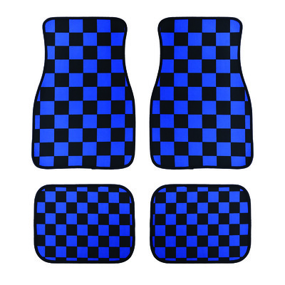 Jauns universāls JDM Racing Cluture sarkanrūtains auto grīdas paklājiņš, klasisks paklāja grīdas paklājiņš, 4 gab.