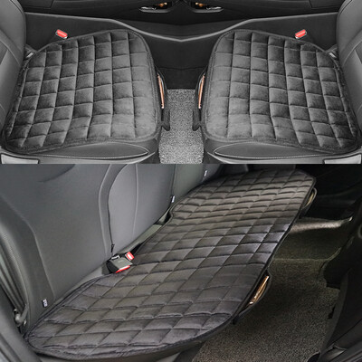 AUTO PLUS, universal, iarnă, caldă, pernă pentru scaun auto, pernă scurtă de pluș, pernă moale pentru scaun, cu buzunar