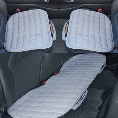 AUTO PLUS, universal, iarnă, caldă, pernă pentru scaun auto, pernă scurtă de pluș, pernă moale pentru scaun, cu buzunar