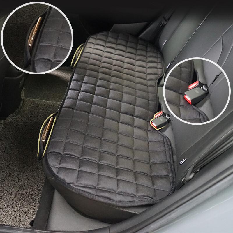 AUTO PLUS, universal, iarnă, caldă, pernă pentru scaun auto, pernă scurtă de pluș, pernă moale pentru scaun, cu buzunar