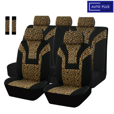 AUTO PLUS Leopard autós üléshuzatok Seat Protect autóbelső, légzsák kompatibilis, univerzális autókhoz, terepjárókhoz, teherautókhoz, teljes készlet