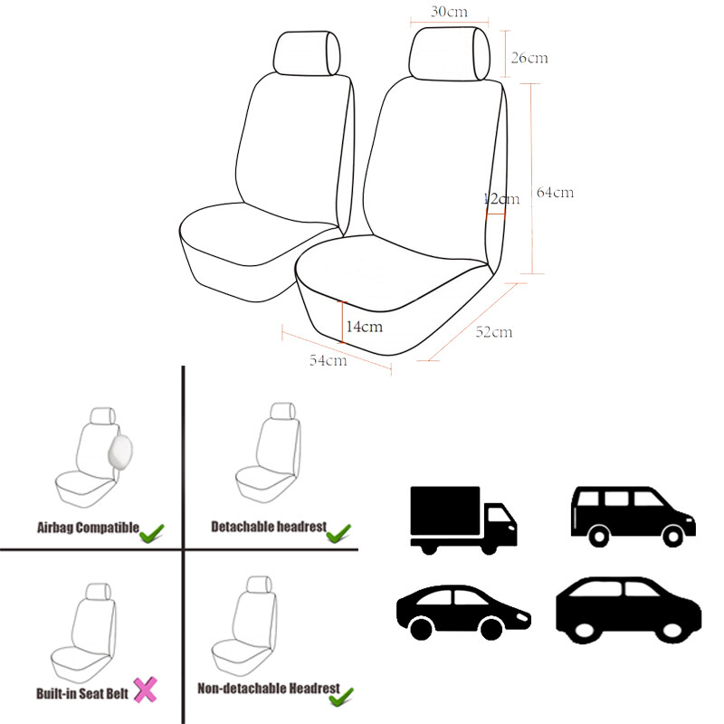 Huse Scaun Auto Universal Plyester Set Complet Accesorii Auto Interior Pentru Femei Bărbat Fată Airbag Compatibil Fit Car SUV Camion