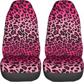 Rozā Leopard Print Auto Sēdekļu Pārvalki Komplekts 2 Gab Auto Salons Auto Piederumi Protetori Auto Paklājiņi Transportlīdzeklis