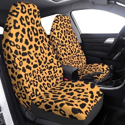 Rozā Leopard Print Auto Sēdekļu Pārvalki Komplekts 2 Gab Auto Salons Auto Piederumi Protetori Auto Paklājiņi Transportlīdzeklis
