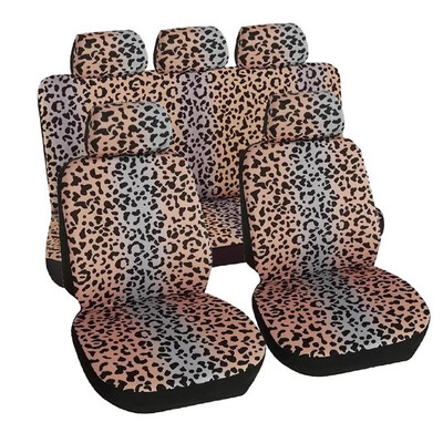 Modes Leopard Print automašīnas sēdekļa pārvalks Pilns apkārtējais Four Seasons universāls elpojošs, neslīdošs spilvena pārvalks automašīnas salonā