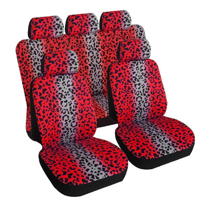 Modes Leopard Print automašīnas sēdekļa pārvalks Pilns apkārtējais Four Seasons universāls elpojošs, neslīdošs spilvena pārvalks automašīnas salonā