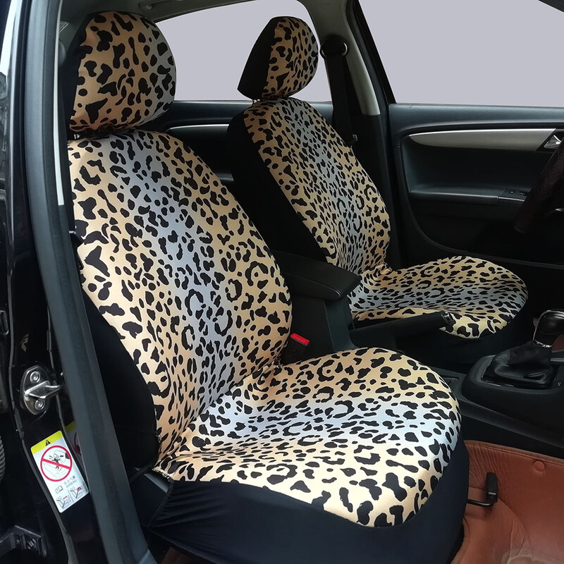 Modes Leopard Print automašīnas sēdekļa pārvalks Pilns apkārtējais Four Seasons universāls elpojošs, neslīdošs spilvena pārvalks automašīnas salonā