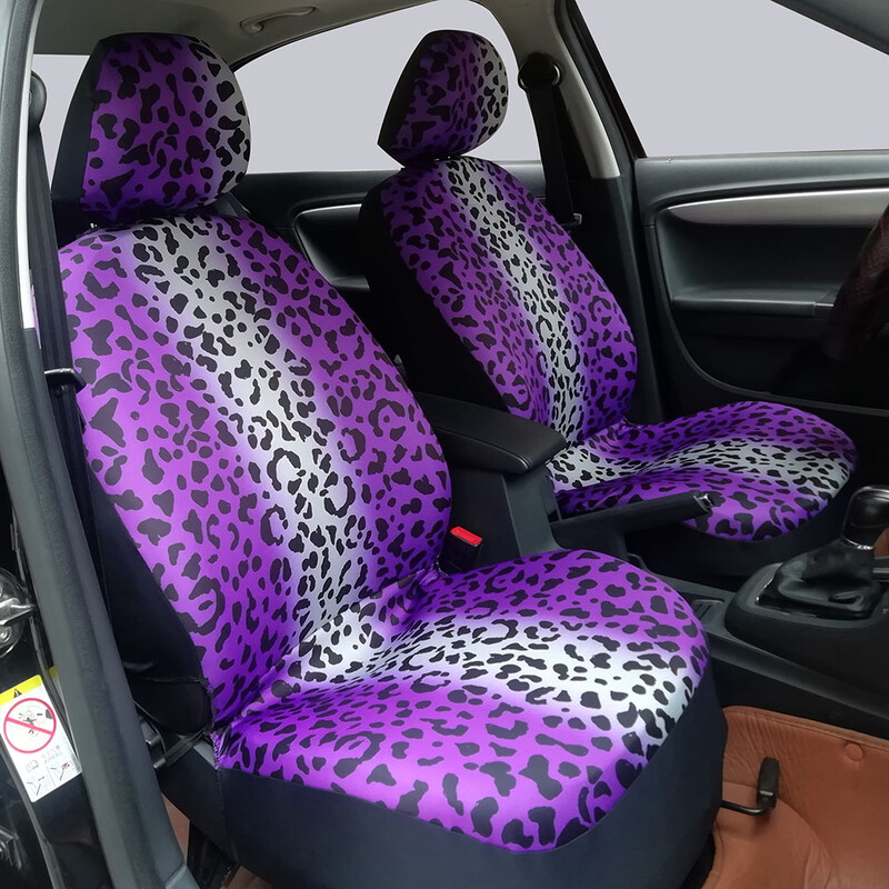 Modes Leopard Print automašīnas sēdekļa pārvalks Pilns apkārtējais Four Seasons universāls elpojošs, neslīdošs spilvena pārvalks automašīnas salonā