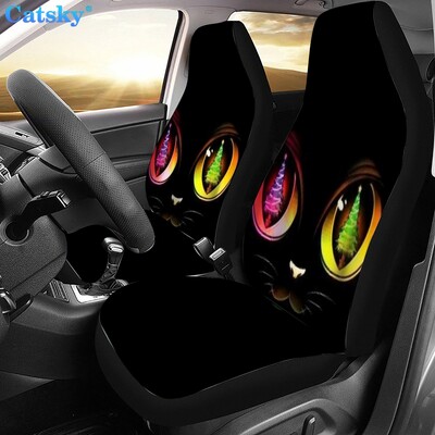ochi de pisică Set huse scaun auto din poliester Piese auto universale Căptușeală interioară Husă de protecție decorativă