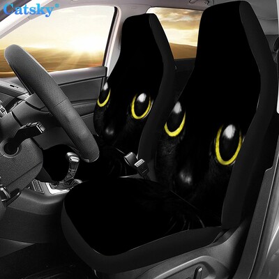 ochi de pisică Set huse scaun auto din poliester Piese auto universale Căptușeală interioară Husă de protecție decorativă