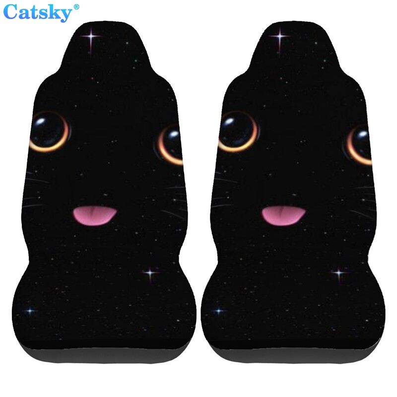 ochi de pisică Set huse scaun auto din poliester Piese auto universale Căptușeală interioară Husă de protecție decorativă
