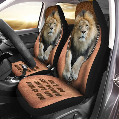 Husa scaun auto cu imprimeu animal de protectie leu model animal potrivit pentru toate tipurile de modele de masina patru anotimpuri husa scaun auto general