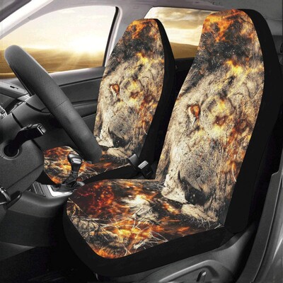 Husa scaun auto cu imprimeu animal de protectie leu model animal potrivit pentru toate tipurile de modele de masina patru anotimpuri husa scaun auto general