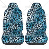 Navlake za autosjedalice s plavim leopard uzorkom za muškarce, žene, udobne štitnike za prednja sjedala s kantom za divlje geparde, univerzalne