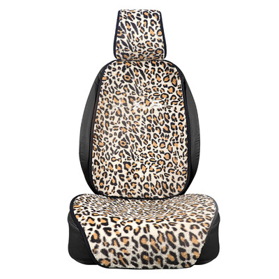 Leopard plīša ziemas auto sēdekļa spilvens viena sēdekļa auto salona apdare Piemērots vieglo kravas automašīnu SUV