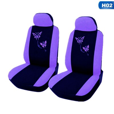 9/4 buc/set husă scaun auto pernă universală pentru autovehicule ornamente interioare huse universale stil broderie roz violet