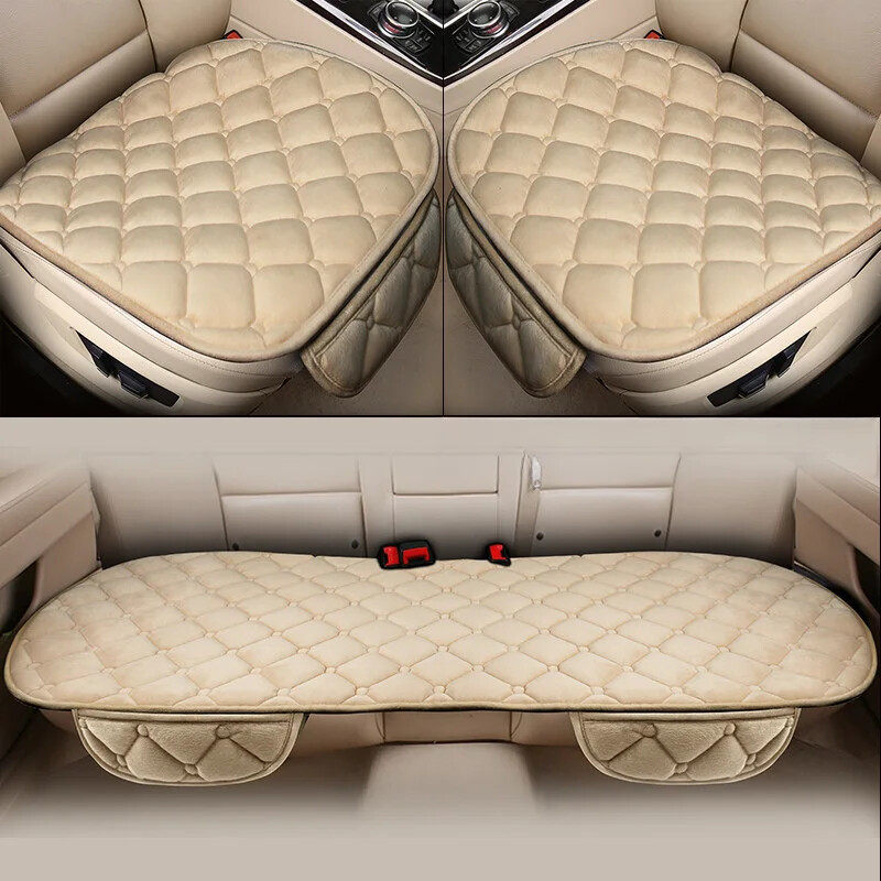 Automašīnu sēdekļu pārvalki Siltie sēdekļi Spilveni Aizsargs Plīša Sēdekļa Pārvalks Rudens Ziemas Universāls Sedanam Hečbeks SUV Sēdekļu paklājiņi