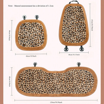 Αφράτο Leopard Μαξιλάρι καθίσματος αυτοκινήτου Μαλακό αφράτο προστατευτικό Ζεστό αντιολισθητικό κάλυμμα καθίσματος Ταιριάζει στα περισσότερα αυτοκίνητα