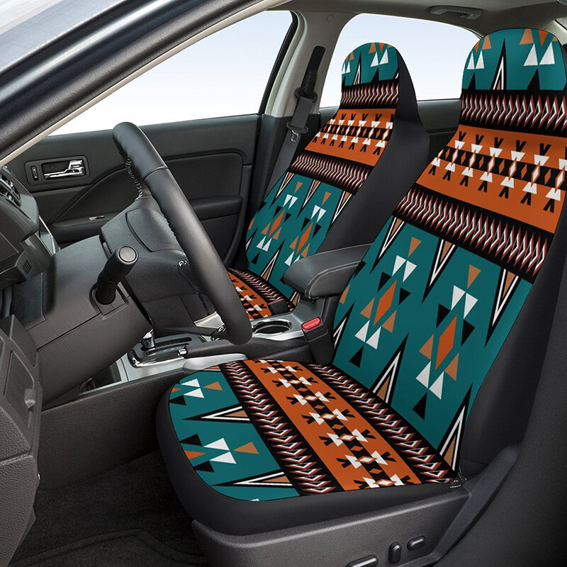 Huse pentru scaune auto cu amprentă cu labe, elastică, all inclusive, stil etnic, retro, boem, universal, huse pentru scaune față, universale în patru sezoane