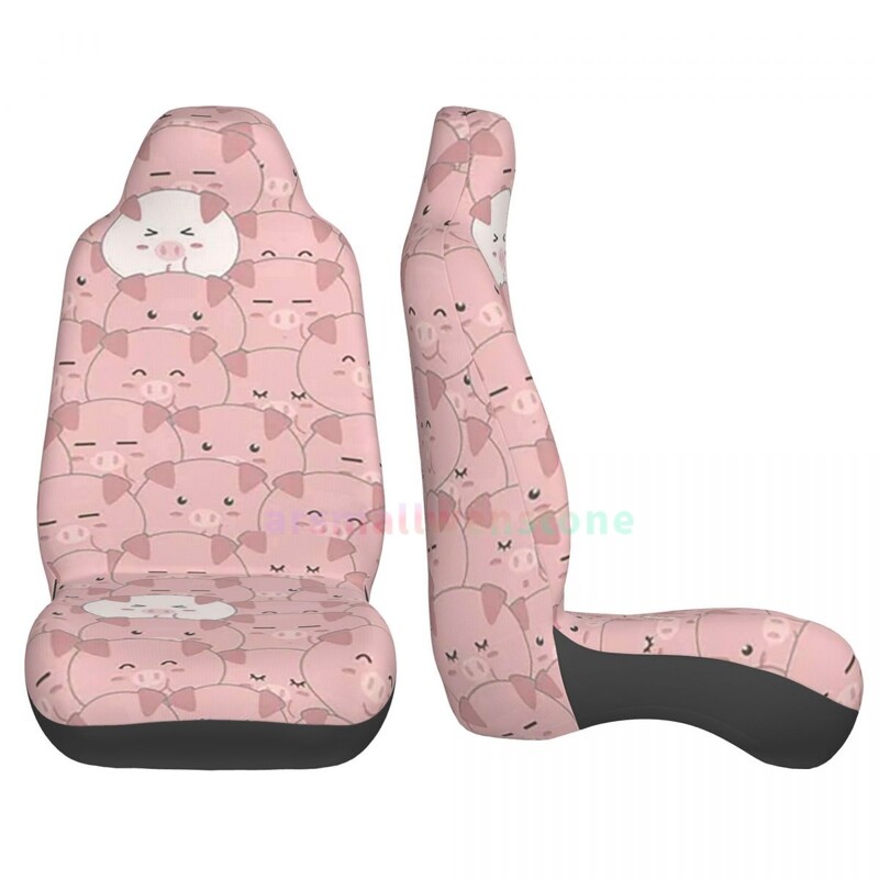 Cute Cartoon Pink Porc 2PCS Husa scaun auto Husa scaun Antifouling și husă de protecție convenabilă Stil unic