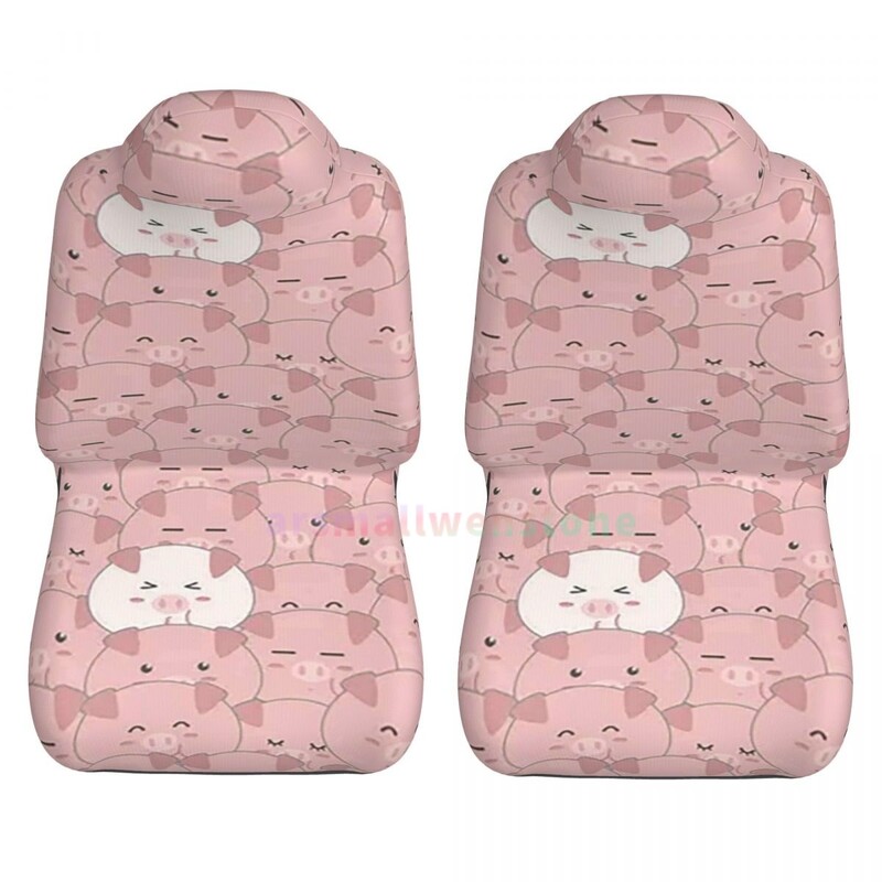 Cute Cartoon Pink Porc 2PCS Husa scaun auto Husa scaun Antifouling și husă de protecție convenabilă Stil unic