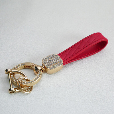 Jauns Rhinestone pleds ādas virves atslēgu piekariņš Spīdīgs kristāla atslēgu piekariņš sievietēm vīriešiem, meiteņu atslēgu turētājs Automašīnas somas aksesuārs dāvanu atslēgu piekariņš