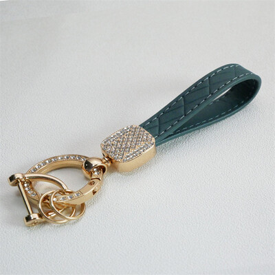 Jauns Rhinestone pleds ādas virves atslēgu piekariņš Spīdīgs kristāla atslēgu piekariņš sievietēm vīriešiem, meiteņu atslēgu turētājs Automašīnas somas aksesuārs dāvanu atslēgu piekariņš