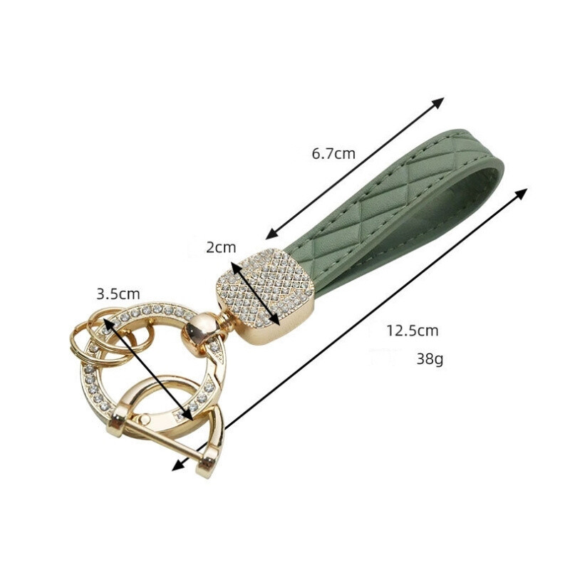 Jauns Rhinestone pleds ādas virves atslēgu piekariņš Spīdīgs kristāla atslēgu piekariņš sievietēm vīriešiem, meiteņu atslēgu turētājs Automašīnas somas aksesuārs dāvanu atslēgu piekariņš