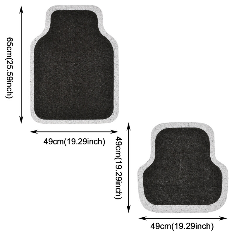 Set de 4 bucăți covorașe de sârmă pentru mașină, covoraș de podea cu bobină de mătase neagră universală, accesorii de protecție a podelei interioare pentru autoturisme SUV antiderapante