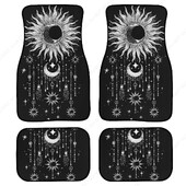 Soare și Lună Covoraș pentru podea mașină Covor pentru podea față și spate pentru mașină Covor anti-alunecare pentru picioare Covor antimurdar Accesorii auto universale