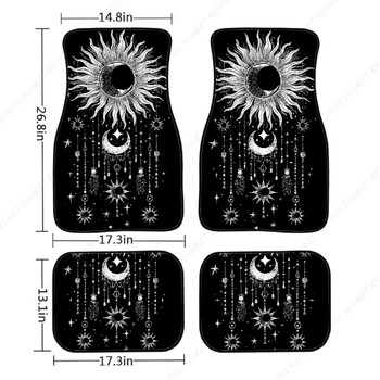 Sun and Moon Πατάκι αυτοκινήτου αυτοκινήτου Μπροστινό & πίσω πάτωμα Μοκέτα Αντιολισθητικό Auto Foot Pad Χαλί Αντι βρώμικα αξεσουάρ αυτοκινήτου Universal