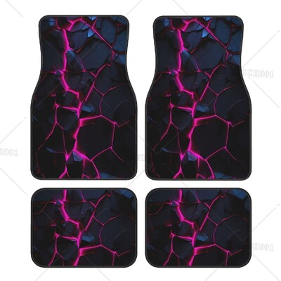 4db Lava Crack Pattern autó gumi padlószőnyeg Univerzális csúszásgátló autó első és hátsó szőnyeg vízálló és könnyen tisztítható autó