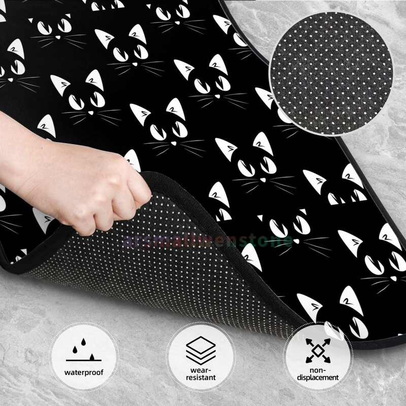 Capete de pisică colorate Covorașe de mașină din catifea de cristal Set de patru covorașe de mașină anti-fouling Covor Covoare de podea de mașină anti-alunecare 4 buc.