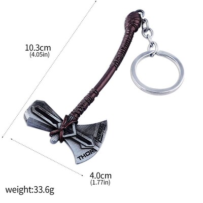 Thor Hammer Metal Breloc Film Breloc Cosplay Prop Suport Cheie Pentru Fani Geanta Ornament Masina Pandantiv Cadou