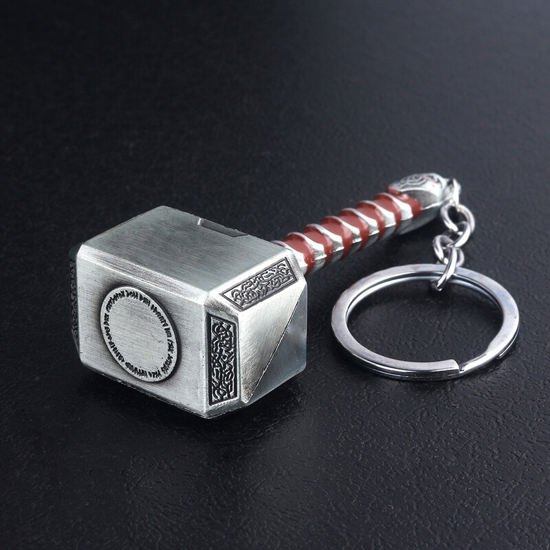 Thor Hammer Metal Breloc Film Breloc Cosplay Prop Suport Cheie Pentru Fani Geanta Ornament Masina Pandantiv Cadou