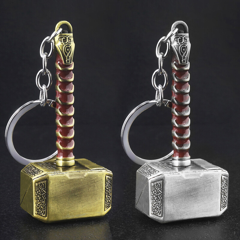 Thor Hammer Metal Breloc Film Breloc Cosplay Prop Suport Cheie Pentru Fani Geanta Ornament Masina Pandantiv Cadou