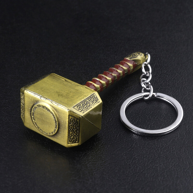 Thor Hammer Metal Breloc Film Breloc Cosplay Prop Suport Cheie Pentru Fani Geanta Ornament Masina Pandantiv Cadou
