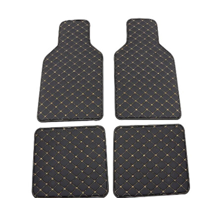 Covorașe din piele PU pentru podea auto Mochetă față spate căptușeală protector roșu impermeabil 1SET