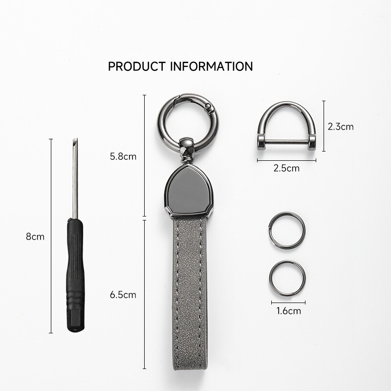 JAUNS Luksusa auto atslēgu piekariņš 5 krāsu ādas atslēgu piekariņš Tīras krāsas sprādzes Automašīnas atslēgu piekariņš Automašīnu aksesuāri Dāvanu aksesuāri