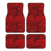 Covoraș pentru mașină cu dungi Zebra Covorașe pentru podea din cauciuc, față, spate, rezistente, covorul de protecție se potrivește cu majoritatea vehiculelor